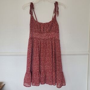Princess Polly Dress Red Floral Sleeveless Dress US Sz 6